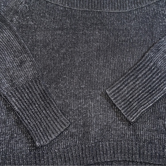 Zara Charcoal Off-the-Shoulder Sweater - Picture 4 of 11